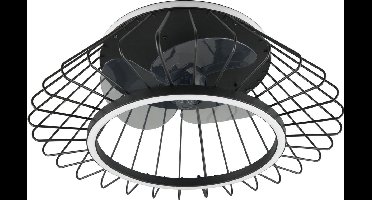 REALITY KARLSBORG - Ventilator - Zwart mat - incl. 1x SMD 30W