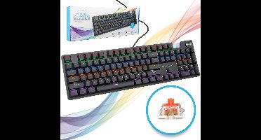 Gaming Keyboard Mechanisch - Afneembare Cover - Letters Vervagen Niet - Toetsenbord - RBG LED Verlichting - Zwart