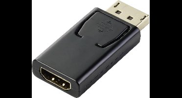 Renkforce RF-5506962 DisplayPort / HDMI Adapter [1x DisplayPort stekker - 1x HDMI-bus] Zwart Vergulde steekcontacten