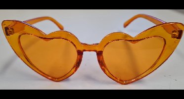 Heble® - Hartjes Zonnebril - Oranje Feestbril - Carnaval - Verkleden - van Heble®
