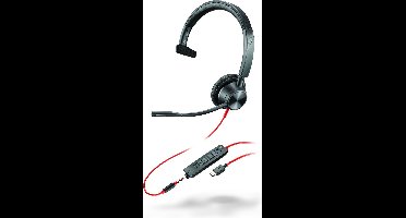 HP Poly Blackwire C3315-M – On-ear headset – Kabel – Mono – Zwart – Ruisonderdrukking (microfoon)