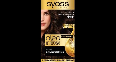 Syoss Oleo Intense 4-86 Haarverf - Fluweelbruin - Permanente Haarkleuring - Ammoniakvrij - Met Voedende Oliën - 100% Grijsdekking - Langdurige Kleur - 1 stuk