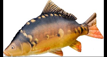 Eurocatch Spiegelkarper Kussen Groot - Knuffel - Sierkussen - Visknuffel - 90 cm