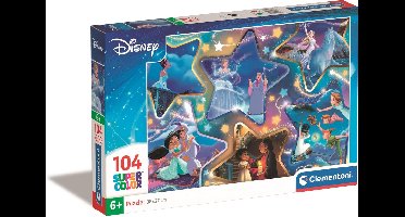 Clementoni - Kinderpuzzel - 104 Stukjes - Disney Personages - Puzzel Vanaf 6 Jaar