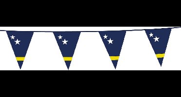 3x Vlaggenlijn Curaçao 10 Meter - Voetbal EK WK Landen Feest Versiering Decoratie