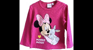 Minnie Mouse - Shirt - roze - 100% katoen - Longsleeve - maat 68/74