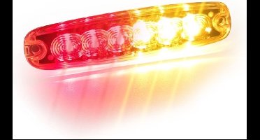 LED achterlicht + knipperlicht - Rood / oranje - 6 LED - 12/24V