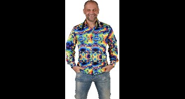Magic Design Verkleedshirt Disco Hippie Polyester Maat S/m