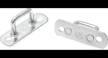 2x Zeilogen - 15mm - onderplaat smal - Gegalvaniseerd