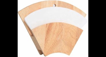 Cosy & Trendy Koffiefilters houder - hout - 16x22 cm - koffie filters