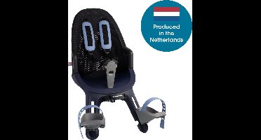 Qibbel Air Fietsstoeltje Voor - Denim Blue - Stuurpenbevestiging - Voorzitje - Fietszitje - Stuur