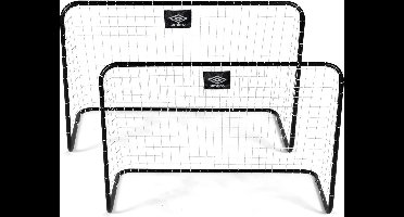 Dunlop Voetbaldoel 78 x 56 x 45 cm - Voetbaldoeltjes Set van 2 - Voetbalgoals voor kinderen - Snelle Montage - Voetbal Goal - Voetbal Training Goals Binnen en Buiten Gebruik - Kunststof - Zwart
