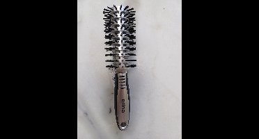 BRUSH Haarborstel Elina Zilver en Zwart 24cm - brush