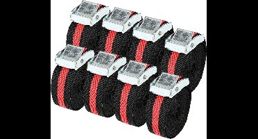 Benson Spanbanden - 8x - 2,5 meter - voor dekzeilen/aanhanger/transport bus - spanband