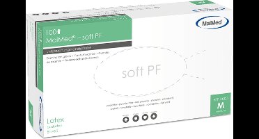 MaiMed - poedervrij soft latex handschoenen - Maat L - 100 stuks
