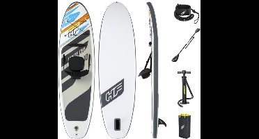 Bestway Sup Board Hydro Force White Cap Convertible Set - Met Accessoires inclusief zitje en voetsteun - 305 cm x 84 cm x 12 cm