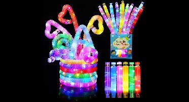 Merdoo Kerstmis - Kerstfeest - Christmas Gift - 12-delige Led Foam Sticks - Multicolor Led - Lange Brandduur - Neon Party Sticks - Verjaardag Feest Versiering - Foam Lichtstaaf - Lampjes Kerst - Glow in The Dark