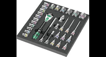 Wera Zyklop 05150112001 Dop (zeskant), Buiten-vierkant, Torx Zyklop-ratel 31-delig