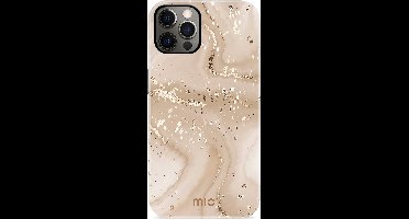 Mio by Mobilize Hoesje geschikt voor Apple iPhone 12 MagSafe Telefoonhoesje Hardcase | Mio by Mobilize Backcover | Geschikt voor MagSafe | Geschikt voor Draadloos Opladen met Magnetische Ring | MagSafe Case - Gold Marble | Goud