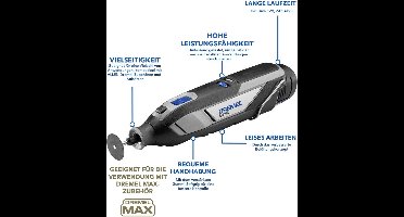 Dremel 8240-5 Multitool - Inclusief 12 V (2.0 Ah) Li-Ion accu, 5 accessoires en lader