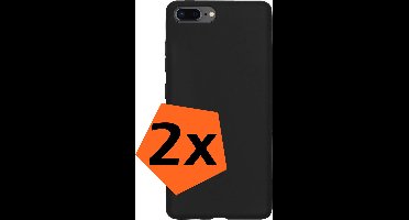 Hoes Geschikt voor iPhone 6 Hoesje Cover Siliconen Back Case Hoes - Transparant - 2x