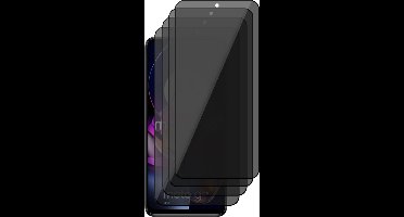 Privacy Screenprotector geschikt voor Motorola Moto G54 - 4x Volledig Dekkend Glas Screen Protector