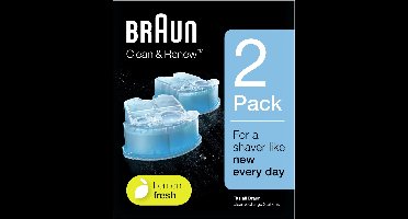 Braun Clean & Renew - 2 stuks - Reinigingsvloeistof Scheerapparaat