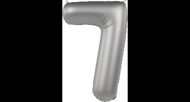 Folat - Folieballon Cijfer 7 Moonlight Silver - 86 cm