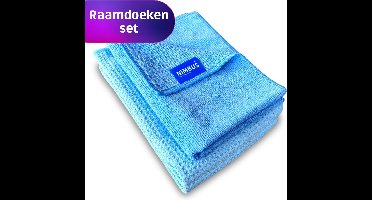 NIMBUS Raamdoeken Set - 1x Schoonmaakdoek - 1x Droogdoek Badkamer / Auto / Ramen - schoonmaakdoekjes