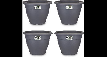 Gardebruk Bloempot Torino Campana - Set van 4 Rond 29x22cm - Antraciet