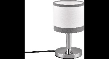 LED Tafellamp - Tafelverlichting - Torna Vamos - E14 Fitting - Rond - Chroom - Metaal