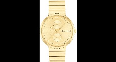 Calvin Klein CK25100030 CREATE Dames Horloge - Mineraalglas - Staal - Goudkleurig - 36 mm breed - Quartz - Vouw/Vlindersluiting - 3 ATM (spatwater)