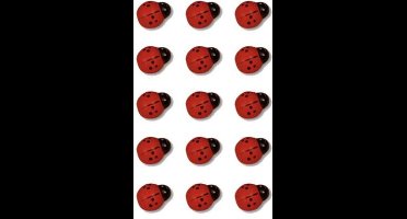 GC Houten Mini Lieveheersbeestjes 12 mm 15 stuks