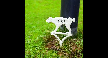 Esschert Design hondenbordje niet plassen - gietijzer - 21 x 1.2 x 32 cm