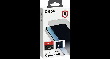 SBS Privacy Guard Screenprotector geschikt voor Samsung Galaxy S24 Plus Glazen Screenprotector Privacy - Case Friendly