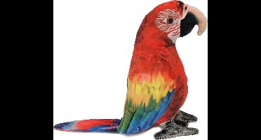 Pia Soft Toys Knuffeldier Papegaai - zachte pluche stof - premium kwaliteit knuffels - rood/geel - 20 cm - Papegaaien