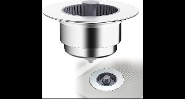 Gootsteenzeefmand, set van 2 pluggen voor gootsteen, zeefmandgootsteen, gootsteenplug, afvoerzeef keukengootsteen, aftapplug keukengootsteen, universele keukengootsteenzeef