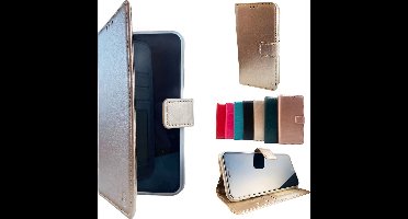 HEM hoesje geschikt voor Apple iPhone 12 Mini Gouden Wallet / Book Case / Boekhoesje/ Telefoonhoesje / Hoesje iPhone 12 Mini met vakje voor pasjes, geld en fotovakje