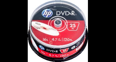/DVD-R HP 4,7GB 25Pcs Cakebox 120Min Gold Protection Surface
