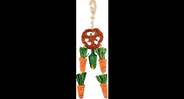 Flamingo Legou - Speelgoed Knaagdier - Ks Legou Hanger Wortel Multi + Luffa 32cm - 1st - 127221 - 1st