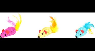 Flamingo Shuka - Speelgoed Katten - Ps Shuka Muis Met Pluim Assortiment - 1st - 129176 - 1st