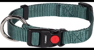 Hond Halsband Ziggi Donkergroen S 30-45cm 15mm