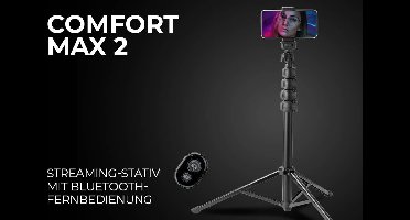 Rollei Comfort Max 2 - Streaming Tripod incl. Bluetooth remote