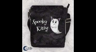 Spooky Kitty Spookkat – Vierkant Schoudertas Groot - Kattentas Catlover Gift - Gothic Schoudertas Alternatief