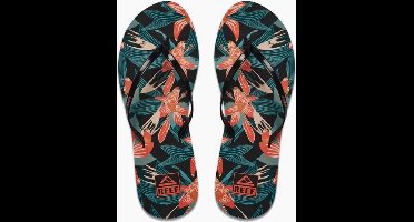 Reef Dames Bliss-Full Slippers Black Hibiscus Maat US8 EU38.5