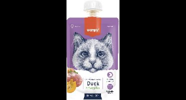Wanpy - Smakelijke Vleespasta Eend & Pompoen - Kattensnack