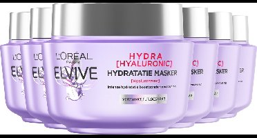 L’Oréal Paris Elvive Hydra Hyaluronic Haarmasker - Hydraterend Met Hyaluronzuur - 6 x 300 ml