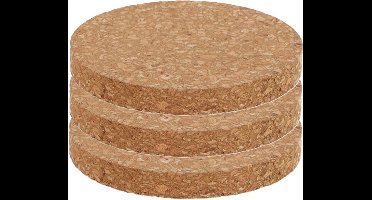 Esschert Design plantenonderzetter van kurk - 3x - D15 cm x 1 cm