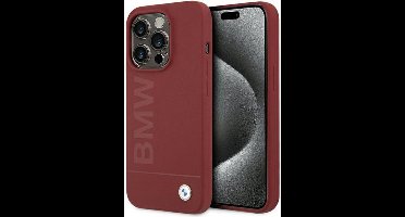 BMW Big Logo Silicone Back Case (MagSafe Compatible) - Geschikt voor Apple iPhone 15 Pro (6.1") - Rood