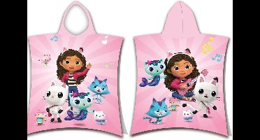 Gabby's poppenhuis Poncho / Badcape, Music - 50 x 115 cm - Katoen